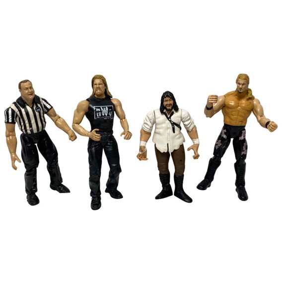 WWE Action Figures Lot 4 Including Referee Earl Nash Mankind Jericho Titan Tron - Picture 9 of 15